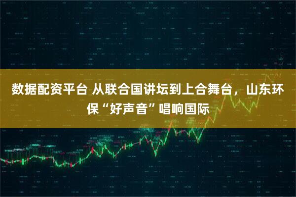 数据配资平台 从联合国讲坛到上合舞台，山东环保“好声音”唱响国际